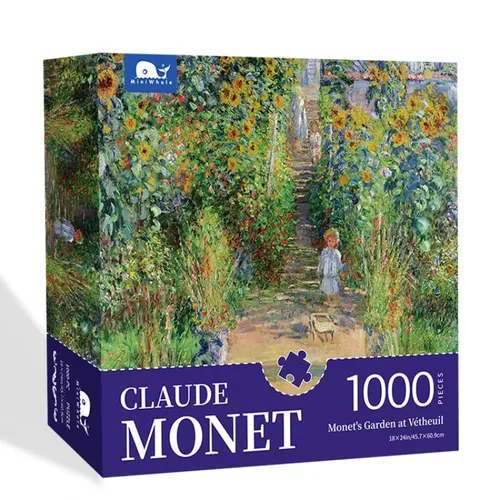 Puzzle 1000 Teile für Erwachsene Kind Monet Landschaft Puzzle Spielzeug Familien spiel berühmte Welt
