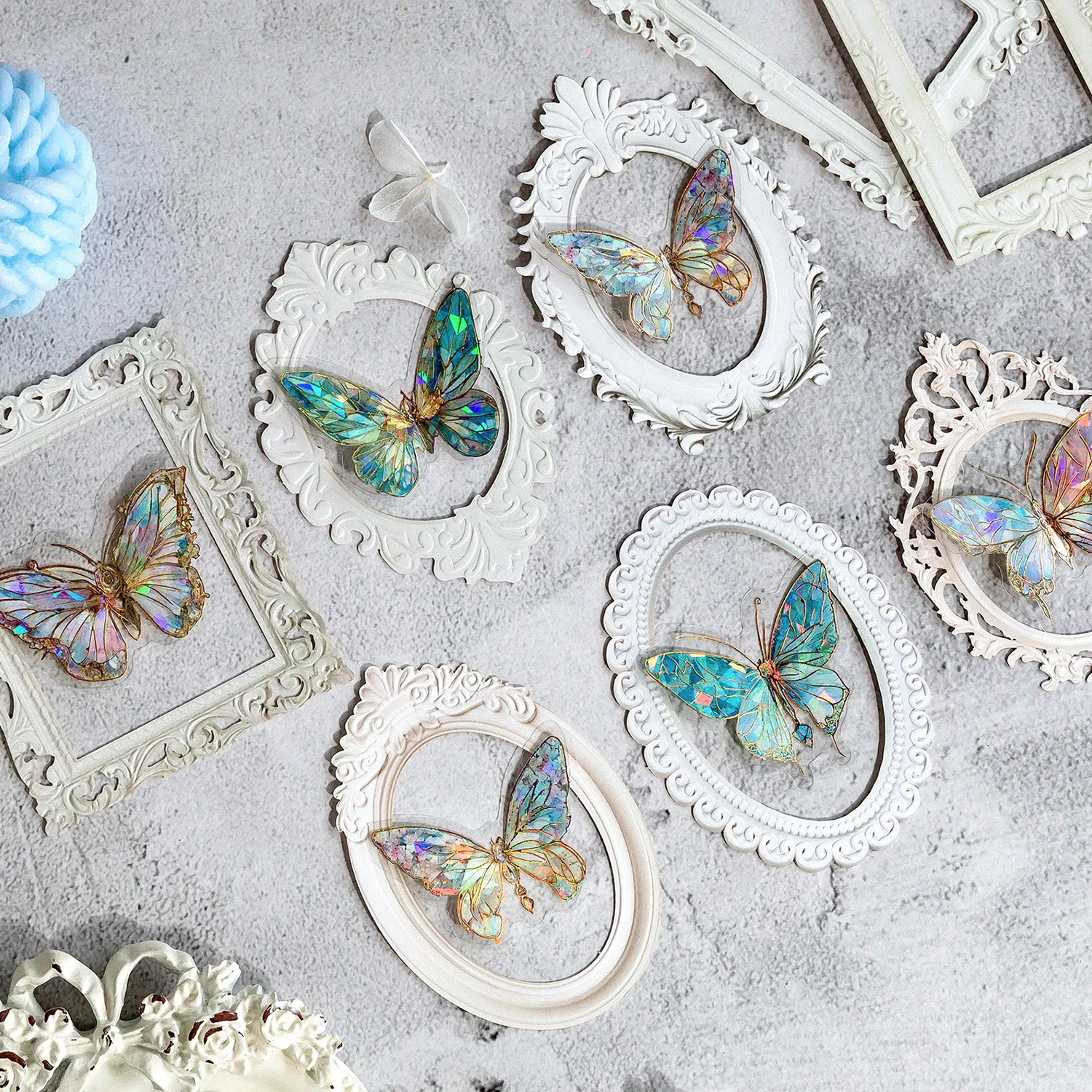 Yoofun 10 teile/paket kreative Prägung Rahmen Planer Journal Dekoration Material Papier Fotoalbum Scrap booking DIY Boarder Trim Image