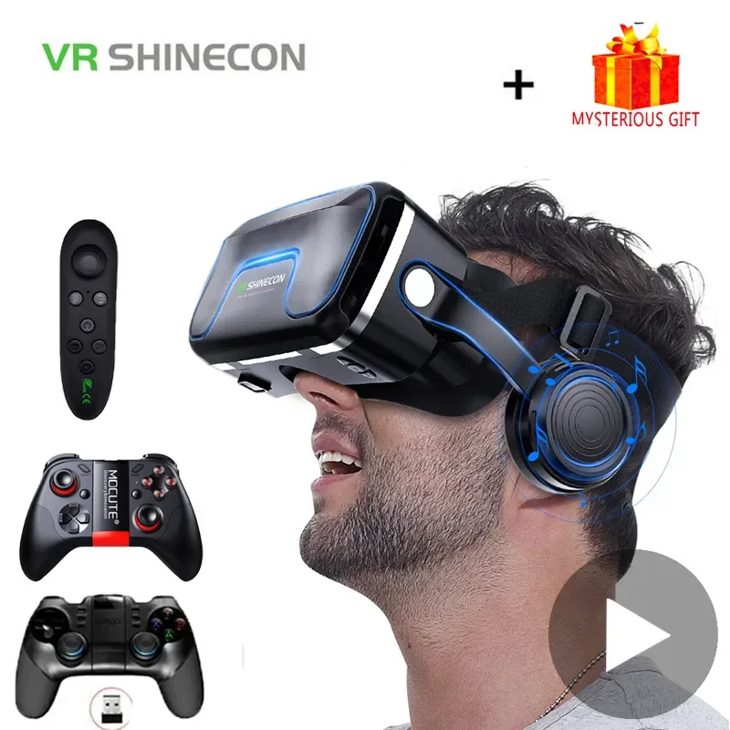 VR Shinecon 10.0 Helm 3D Brille Virtual Reality Casque Für Smartphone Smartphone Brille Headset Viar Videospiel Fernglas Image