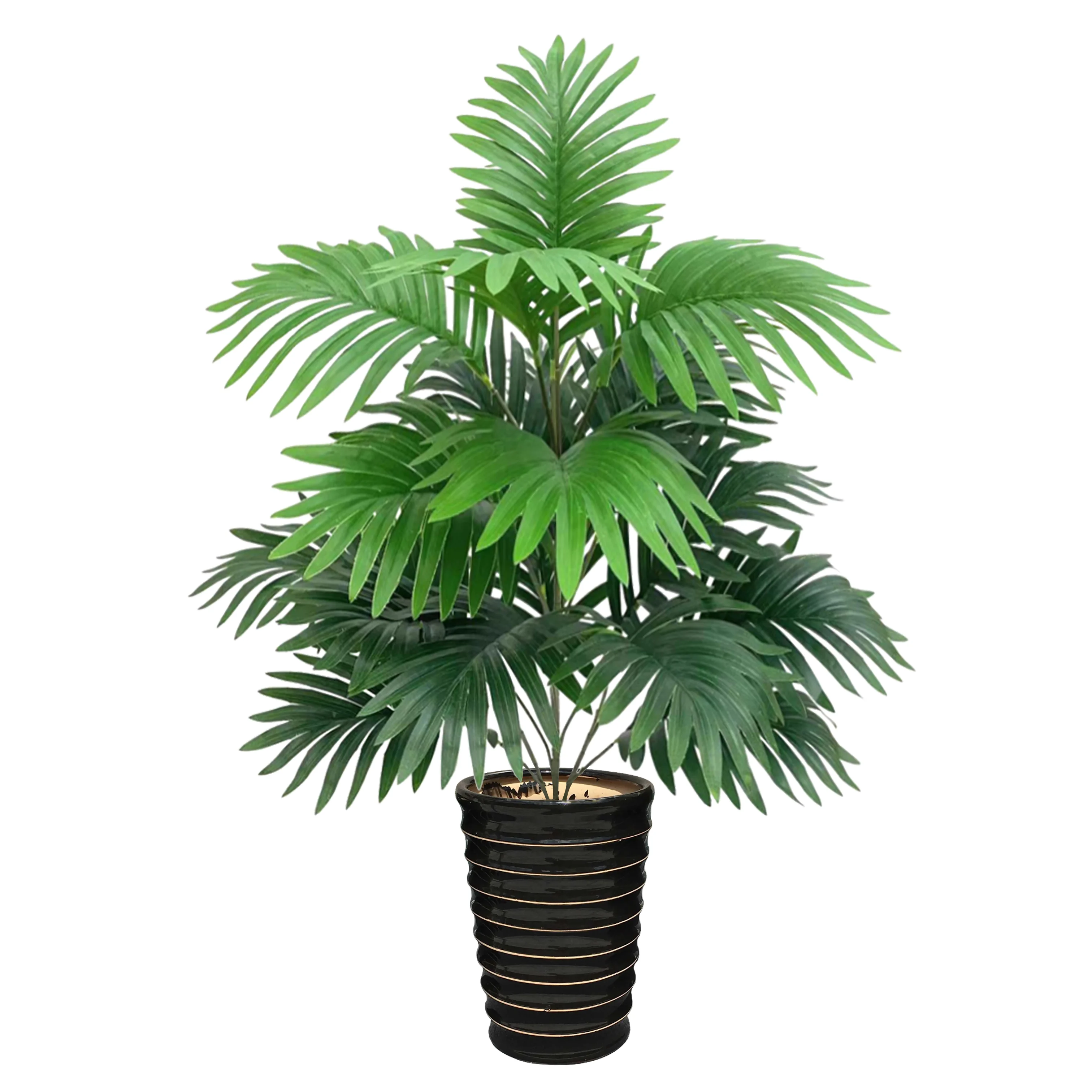 75cm 21 Gabeln künstliche Pflanzen gefälschte Palme große Plastik Kokosnuss baum Faux Green Sago Cycas Blätter für Hausgarten Zimmer Dekor