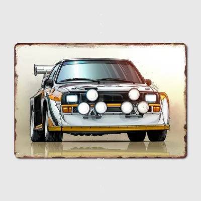 Sport Quattro S1 E2 Rally Gruppe B Kunst Metall Plaque Club Home Club Bar Lustige Wand Dekor Zinn Image