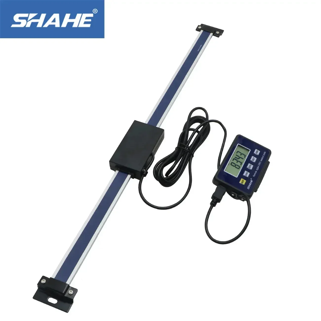 SHAHE 0–500 mm Anzeige, digitale lineare Skala mit LCD-Display, Basis, externes Display, Lineal, digitale Anzeige, Fernanzeige Image