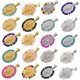 QMHJE Collana con ciondolo Vergine Maria Collana da donna in acciaio inossidabile con perle Girocollo con perline Catena color oro Arcobaleno Gioielli colorati