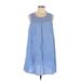 Cynthia Rowley Casual Dress - Popover: Blue Dresses - Women's Size Large