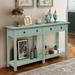 Brushed Texture Entryway Table, Console Table w/Drawer & Shelf, Blue