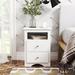 2 Drawer Nightstand Side End Table Bedroom with Open 16"D x 16"W x 22"H