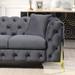 Chesterfield Velvet Accent Loveseat Sofa, Upholstered Classic Button Tufted Loveseat with Rolled Arms Couches for Livingroom