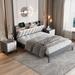 3-Pieces Bedroom Sets, Queen Size Wood Platform Bed and Two Nightstands