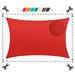 ColourTreeUSA Waterproof Custom Size Red Rectangle Sun Shade Sail Canopy UV Block