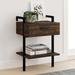 Jenny 2-Tier Industrial Wood Wall Mount Rustic Bedside Nightstand 15"D x 18"W x 27"H