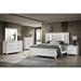 Denissa 5 Piece White Upholstered LED Panel Bedroom Set