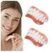 CAKVIICA 2Pair Teeth Veneer Cosmetic Teeth Natural Shade Fix Confident Dentures Cosmetic Teeth Instant Veneers Upper And Lower False Teeth