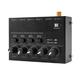 Ultra Low Noise 4-Channel Line Stereo Mixer - 4 Input 1 Output DC 5V Portable Mini Audio Mixer - Ideal for Microphone Guitar Bass Keyboard - Suitable for Bar Stage Studio