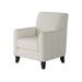 Armchair - Lark Manor™ Aravis 30" Wide Armchair Wood/Polyester/Fabric in White/Brown | 38 H x 30 W x 32 D in | Wayfair