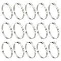 Uxcell 30 Pack 2 1/16 Cinch Clamp Rings 304 Stainless Steel 52.8-56.0mm Single Ear Crimp Rings
