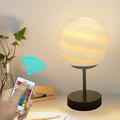 Summer Savings WJSXC Glass Ball Planets Desk Lamp Dimmable Mood Night Light Astronomical Decoration USB Rechargeable Colorful Remote Control Planets Lamp 12 Cm Blue