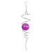 Uxcell 13 Gazing Ball Spiral Tail Decorative Wind Spinners with Glass Ball for Hanging Decor Purple