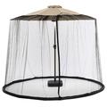 QTOCIO Garden Tools Black Patio Umbrella Mosquito Netting With Double Zipper Door Polyester Mesh Net Screen Universal