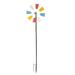 Solar Wind Spinner Outdoor Metal Stake Yard Spinners Garden Wind Spinner Iron Colored Weather Resistant Outdoor Wind Sculpture for Landscape Decoration 145x33x31cm