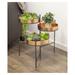 BULYAXIA 82193 Three Tiered Plant Stand Hammered Copper Finish 20.5 H