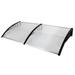 Window Awning Door Sun Shade Canopy Hollow Sheet UV Rain Snow Protection 80 x40