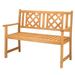 SalonMore Wood Garden Bench Fir Wood Bench for Garden Patio Outdoor Bench w/ Armrest for 2 Person