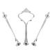 Leylor Cake Plate- Multi-tiers Cake Cupcake Tray Stand Handle Fruit Plate Hardware Fitting Holder (#3-tiers Crown-#Silver)