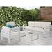 Ouootto IF0001-05101-DFC003LG Aluminum Patio Conversation Set with Beige Cushions - 4 Piece