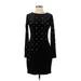 Cynthia Steffe Cocktail Dress - Sweater Dress: Black Stars Dresses - Women's Size Small