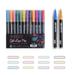 kcavykas 50% Off Clear Double Line Pen Color Hand Account Pen Dream Metal Pen Hand-painted 24 Color Highlighter Marker Pen 2ml