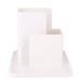 VIFER Desktop Storage Organizer Stationery Holder Pencil Card Holder Box Desktop Storage Box for Desk Office Supplies(White)