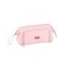 Back to School Savings! Uhuya Large Capacity Double Layer Canvas Pencil Case Multifunctional Portable Stationery Case Minimalist Student Pencil Case Pink