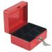 Mini Safe - Steel Key Safe with Lock Cash Box for 4-Color Ticket (Color : Rouge)