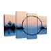 Ebern Designs Abstract Zen Multi Piece Canvas Print 4 Pieces by Cindy C Metal in Black | 32 H x 52 W x 1.25 D in | Wayfair