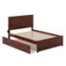 Red Barrel Studio® Jeinny Full Size Solid Wood Platform Bed w/ Full Size Trundle Bed Wood in Brown | 44.33 H x 55.8 W x 77.25 D in | Wayfair