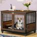 Archie & Oscar™ Furniture-Style Dog Crate Wood in Black/Brown | 27.9 H x 31.4 W x 22 D in | Wayfair 3C640DCEF0464EC2AE6F781F7B8CF409