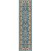 Rugs.com Yasmin Collection Rug â€“ 10 Ft Runner Light Blue Medium Rug Perfect For Hallways Entryways