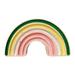 GENEMA Wooden Rainbow Blocks Montessori Educational Toy Nordic Style Handmade Pine Wood Baby Kids Room Decoration