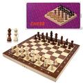 1 Set Magnetic Chess Set Wooden Chess Board Portable Travel Chess Magnetic Chess Pieces Folding Chess Board