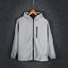 SKSloeg Jackets for Men Trendy Plus Size Hooded Coat Silver Reflective Waterproof Cycling Casual Jacket Hi Visibility Outdoor Cycling Coat Gray XS