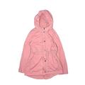 C&C California Denim Jacket: Pink Solid Jackets & Outerwear - Kids Girl's Size 12