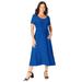 Plus Size Women's Buckle Midi Dress by Jessica London in Dark Sapphire (Size 14 W)
