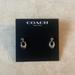 Coach Jewelry | Coach Signature C Crystal Dangle Drop Silver Tone Earrings C9345 | Color: Silver | Size: Os