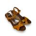 J. Crew Shoes | J. Crew Strappy Platform Wedge Sandals Size 11 Heels Tan Leather Made In Italy | Color: Cream/Tan | Size: 11
