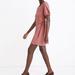 Madewell Dresses | Madewell Crosshatch Puff-Sleeve Faux-Wrap Mini Dress In Weathered Berry | Color: Pink | Size: S