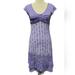 Athleta Dresses | Athleta Indigo Blue-Purple Low Cut Short Sleeved Dress | Color: Blue | Size: Xs
