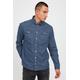 Jeanshemd BLEND "BLEND BHBHNANTES - Denim Shirt 20713192" Gr. s, US-Größen, blau (denim dark blue) Herren Hemden Jeanshemden