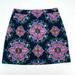 J. Crew Skirts | J. Crew Womens Kaleidoscope Jacquard Casual Cotton Skirt | Color: Blue/Pink | Size: 0