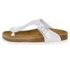 Zehentrenner LICO "Zehenstegpantolette Bioline Trend Kids", Gr. 35, silber (silberfarben), Synthetik, Schuhe