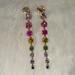 Urban Outfitters Jewelry | Crystal Pastel Rainbow Gemstone Earrings Nwot | Color: Pink/Purple | Size: Os